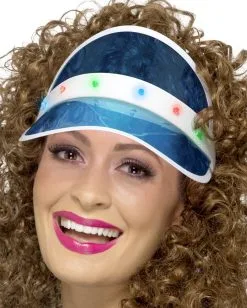 Blaues 80s Light Up Sonnenvisier