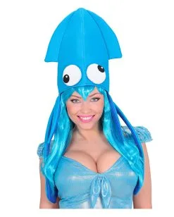 Tintenfisch Mütze Blau 4 Tintenfisch Mütze Blau -Attrappen Verkäufe 2023 blauer tintenfisch hut blue octopus hat faschings hut karnevals hut kostuemzubehoer 25269 02