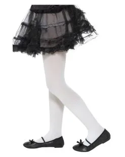 Weiße Kinder Strumpfhose Blickdicht