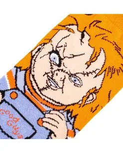 Good Guys Chucky Die Mörderpuppe Damen Socken -Attrappen Verkäufe 2023 chucky die moerderpuppe good guys damen socken childs play chucky good guy woman socks geschenk horror fan 52362 4