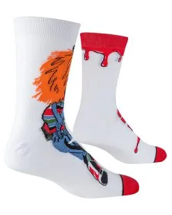 Mörderpuppe Chucky Revenge Socken -Attrappen Verkäufe 2023 chucky die moerderpuppe socken childs play chucky socks horrorfilm socken geschenkartikel horror fan 52330 3