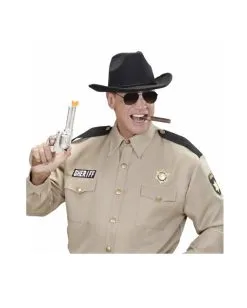 Sheriff Hut Schwarz -Attrappen Verkäufe 2023 cowboyhut aus filz schwarzer cowboy hut karnevalshut westernhut bild3 22968