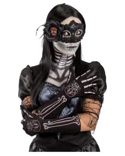 Tag Der Toten Sugar Skull Handschuhe