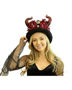 Tag Der Toten Zylinder Mit Hörner -Attrappen Verkäufe 2023 dia de los muertos zylinder mit hoerner day of the dead top hat with horns 50512 03