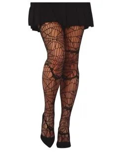 Grobe Netzstrumpfhose Mit Fledermäusen