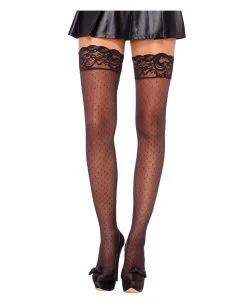 Strümpfe Mit Spitzenborte Halterlos