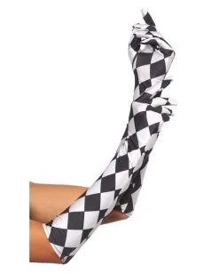 Lange Harlekin Handschuhe
