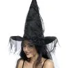Schwarzer Hexenhut Mit Schleier