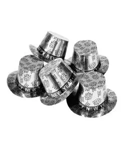 Silberner Happy New Year Zylinder