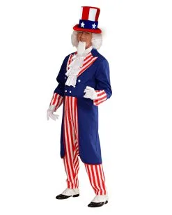 Uncle Sam Zylinder -Attrappen Verkäufe 2023 horrorshop com mr usa zylinder usa zylinder faschingshuete karnevalshuete lustige kopfbedeckung bild4 26981