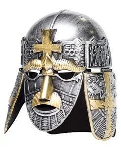 Silberner Kreuzritter Helm