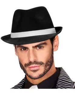 Mafia Killer Hut Mit Weißem Band -Attrappen Verkäufe 2023 mafia hut gangster hat 20er jahre kostuemzubehoer 29353 5