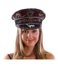 Militär Festival Schirmmütze Bordeaux -Attrappen Verkäufe 2023 military festival schirmmuetze bordeaux mitiltary festiva uniform hat kostuemzubehoer 50460 03