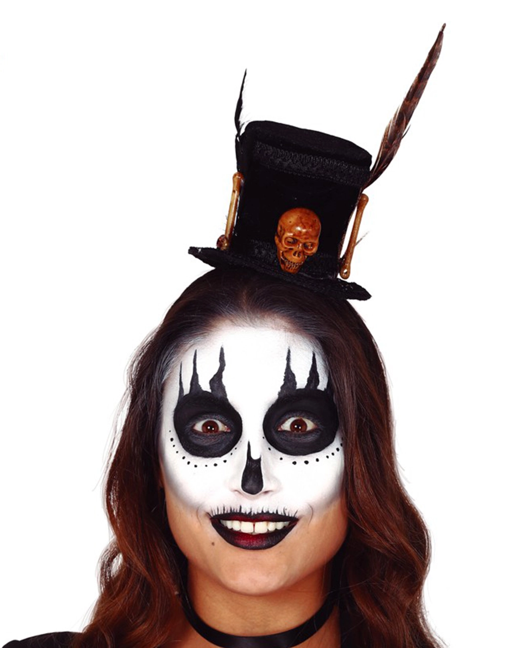 Mini Voodoo Zylinder Mit Knochen & Totenkopf 1 Mini Voodoo Zylinder Mit Knochen & Totenkopf