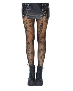 Netzstrumpfhose Mit Schlangenmotiv