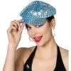 Pailletten Schirmkappe Blau