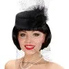 Pillbox Hut Jackie Schwarz Mit Federn