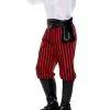 Schwarz-rote Piraten Kostüm Hose