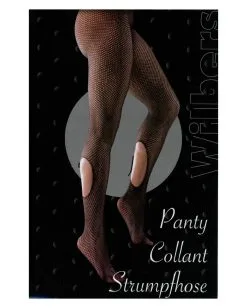 Schwarze Punker Netz-Strümpfe