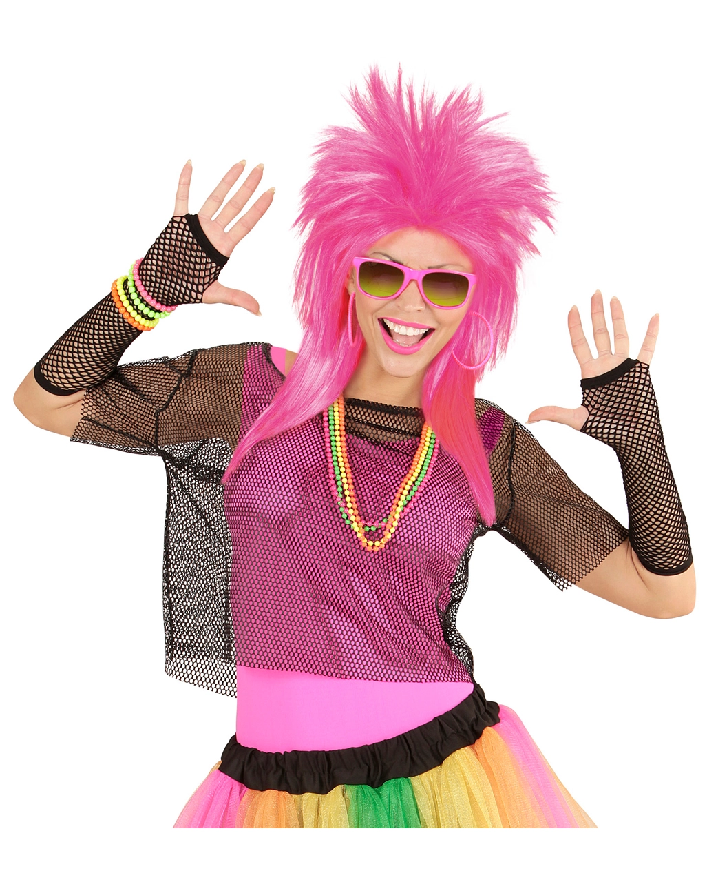 Fingerlose Gothic Handschuhe Schwarz 4 Fingerlose Gothic Handschuhe Schwarz – Bild 4