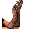 Schwarze Spitzen Spinnweben Handschuhe