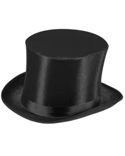 Zylinderhut Schwarzer Satin