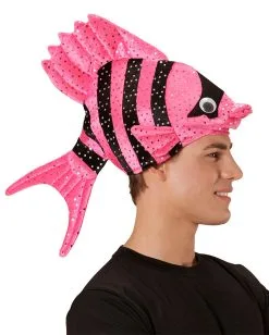 Exotischer Fischhut Pink -Attrappen Verkäufe 2023 tropischer fischhut pink faschingshut karnevalshut festival hut lustige kopfbedeckung 29436 3