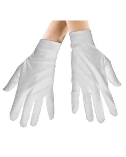 Weiße Stoffhandschuhe