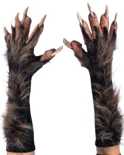 Werwolf Handschuhe Mit Kunsthaar Deluxe